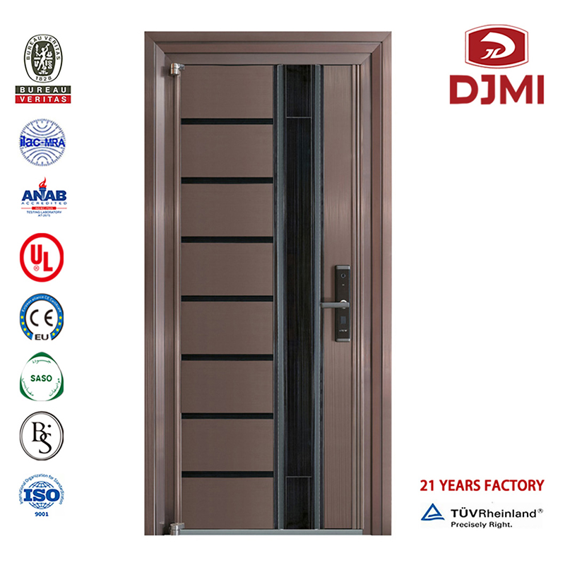 Thiết lập mới Wood Isreal Turkish Chất lượng Viên Giải Ngoại hạng học nhôm Steel Mỹ về chứng cớ an ninh cao kho kho Cửa nhà máy Trung Quốc may mắn Lối vào cửa thép Ý Cửa thép