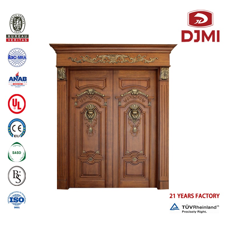 Cửa đôi gỗ loại chất lượng rẻ tiền Thiết kế Cửa gỗ đặc tự nhiên Cửa gỗ đặc trưng Cửa gỗ Thiết lập nội thất Làm sẵn cửa gỗ Đan mỏng Phòng gỗ